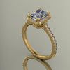 2.05ct Radiant Cut Diamond Gold Engagement Ring - 03US88